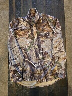 Cabela's Men's Camouflage Button-Down Shirt in Brown and Green